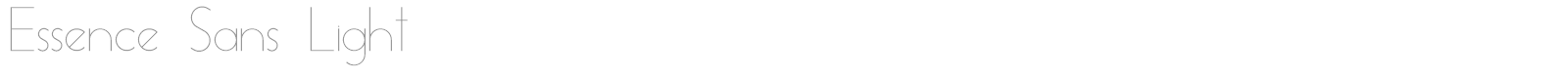 Essence Sans Light font preview